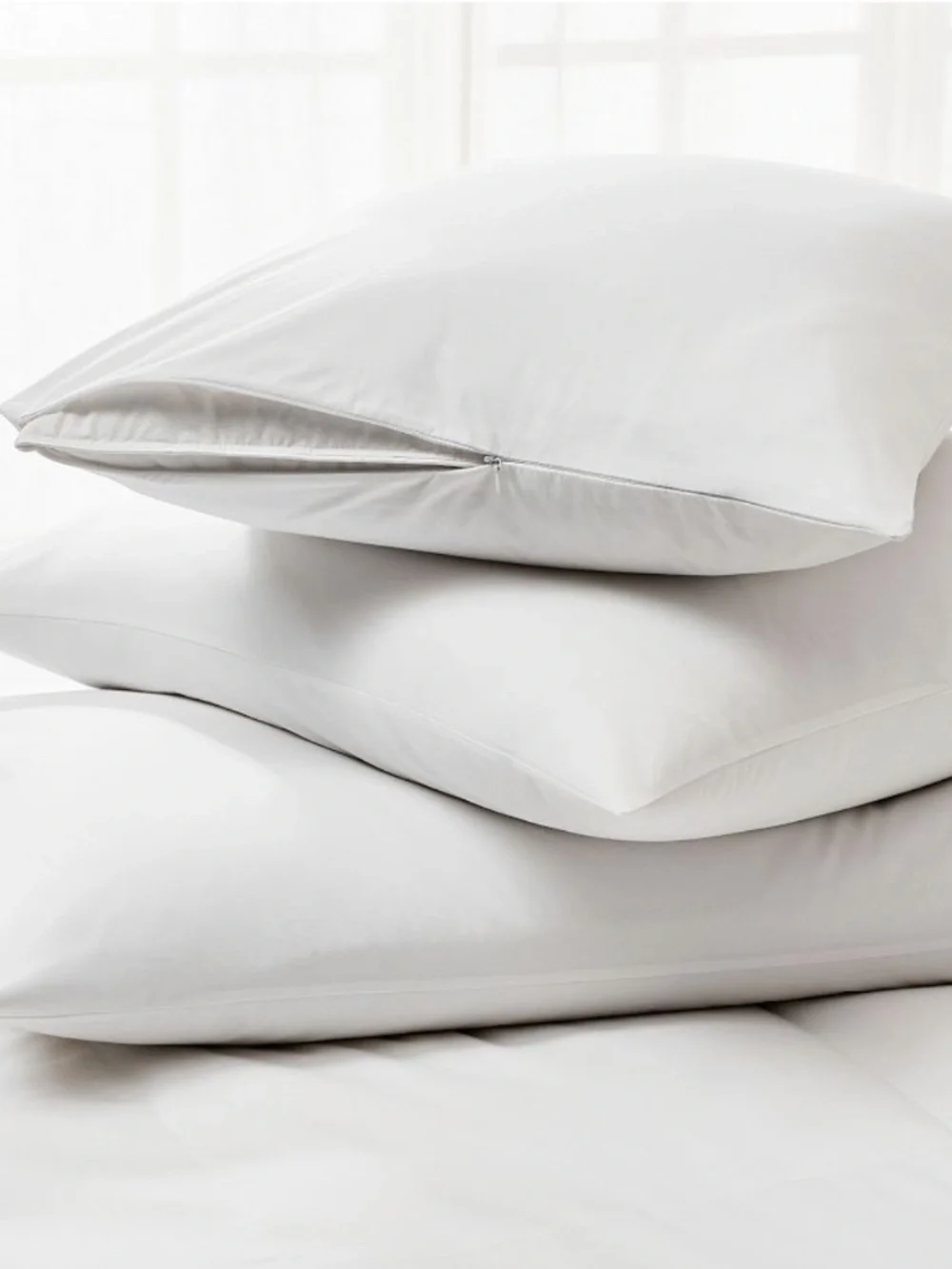 Pottery Barn Pickstitch King Pillow Shams Cotton Linen